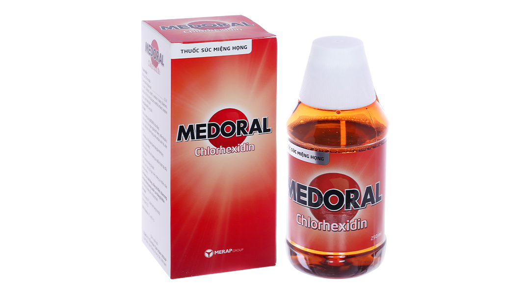 Thuốc súc miệng họng Medoral hỗ trợ trị nhiễm khuẩn họng, loét miệng chai 250ml