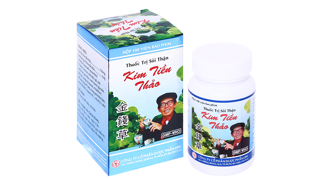 Viên bao phim Kim Tiền Thảo OPC trị sỏi thận, sỏi mật chai 100 viên