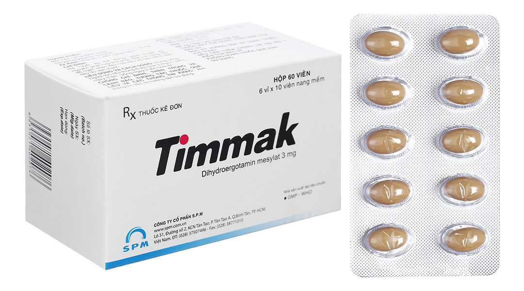 Timmak 3mg trị chóng mặt, đau nửa đầu (6 vỉ x 10 viên)