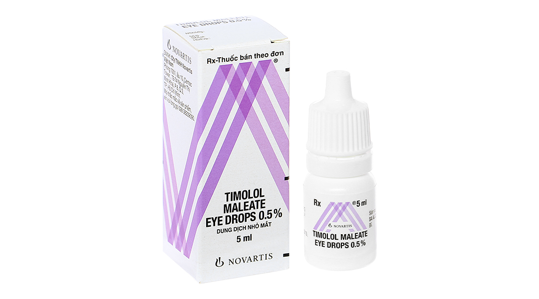 Dung dịch nhỏ mắt Timolol Maleate Eye Drops 0.5% trị tăng nhãn áp lọ 5ml