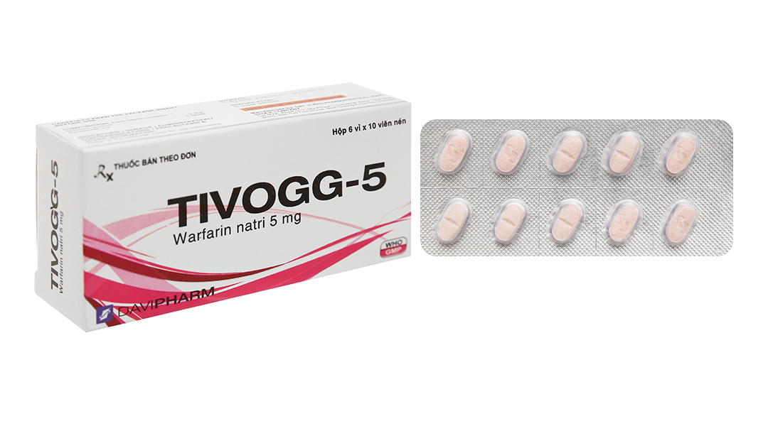 Tivogg-5 phòng và trị huyết khối (6 vỉ x 10 viên)