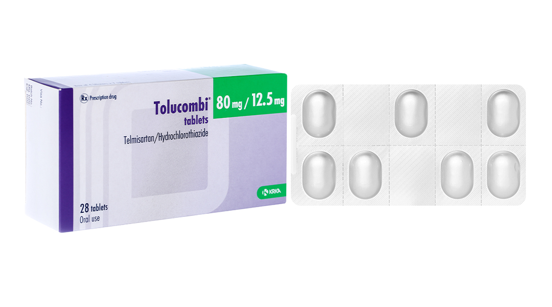 Tolucombi Tablets 80mg/12.5mg trị tăng huyết áp (4 vỉ x 7 viên)