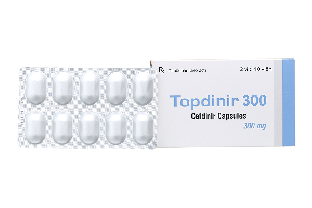 Topdinir 300 trị nhiễm khuẩn (2 vỉ x 10 viên)