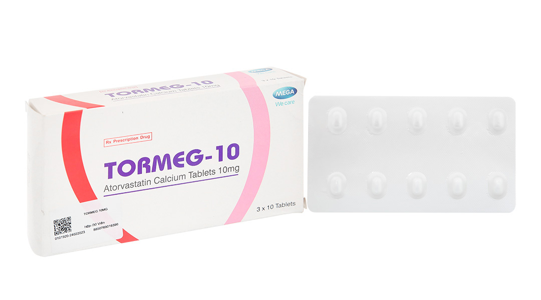 Tormeg-10 trị rối loạn lipid máu (3 vỉ x 10 viên)