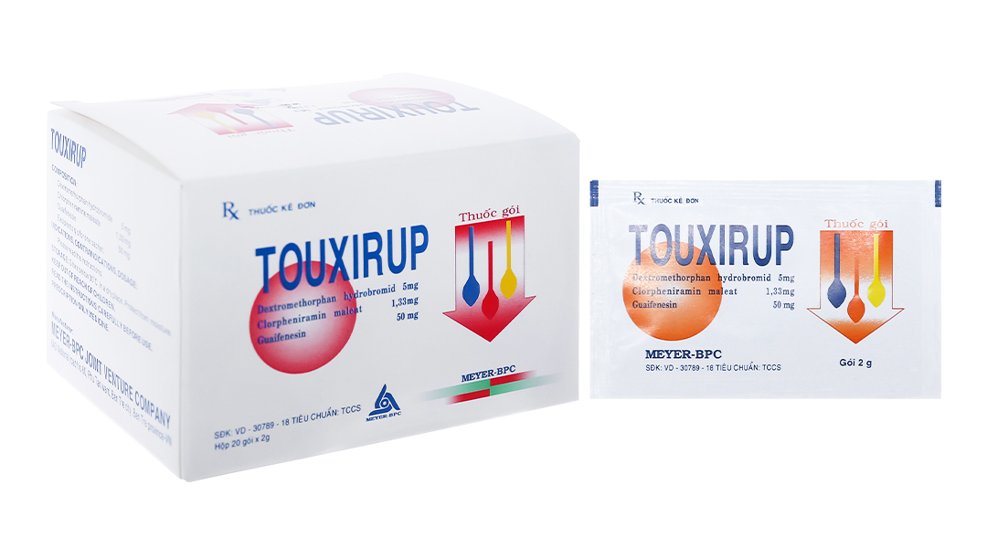 Thuốc bột Touxirup trị ho khan, ho do kích ứng (20 gói x 2g)