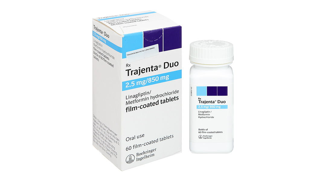 Trajenta Duo 2.5mg/850mg trị đái tháo đường hộp 60 viên