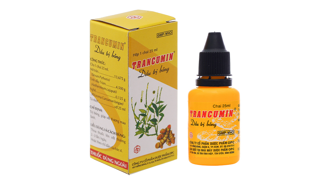 Dầu bôi Trancumin trị bỏng chai 25ml