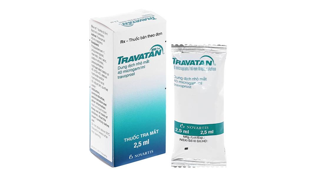 Dung dịch nhỏ mắt Travatan 40mcg/ml trị tăng nhãn áp chai 2.5ml