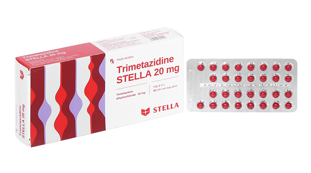 Trimetazidine Stella 20mg trị đau thắt ngực (2 vỉ x 30 viên)