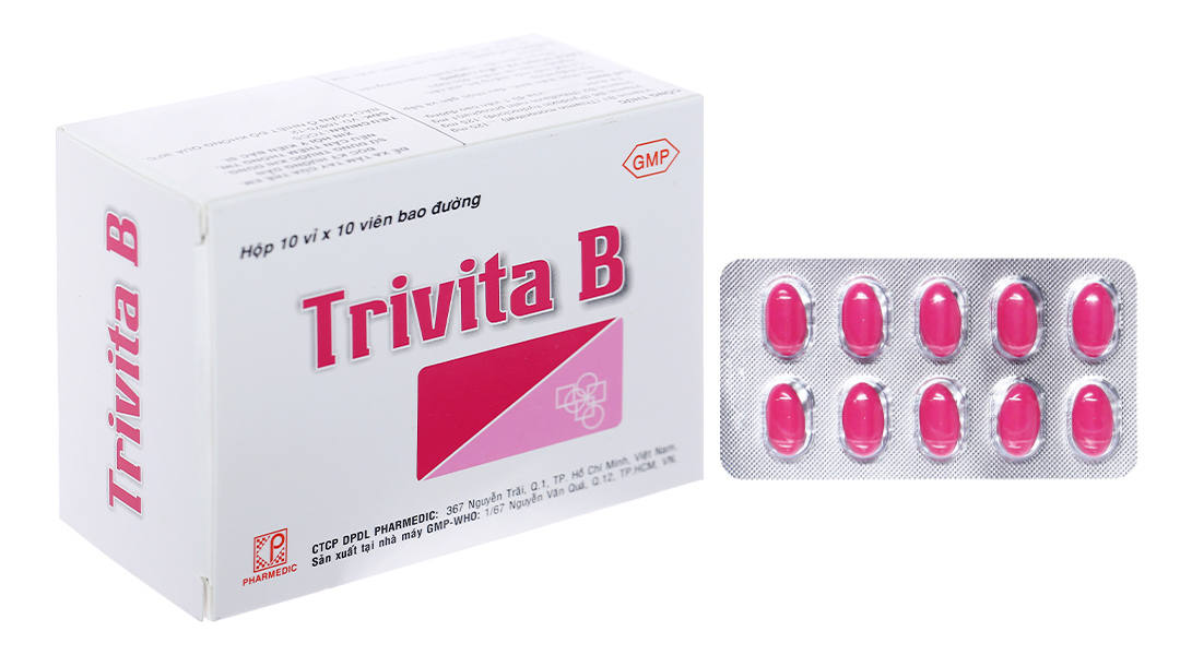 Trivita B trị đau nhức thần kinh, mệt mỏi (hộp 10 vỉ x 10 viên)