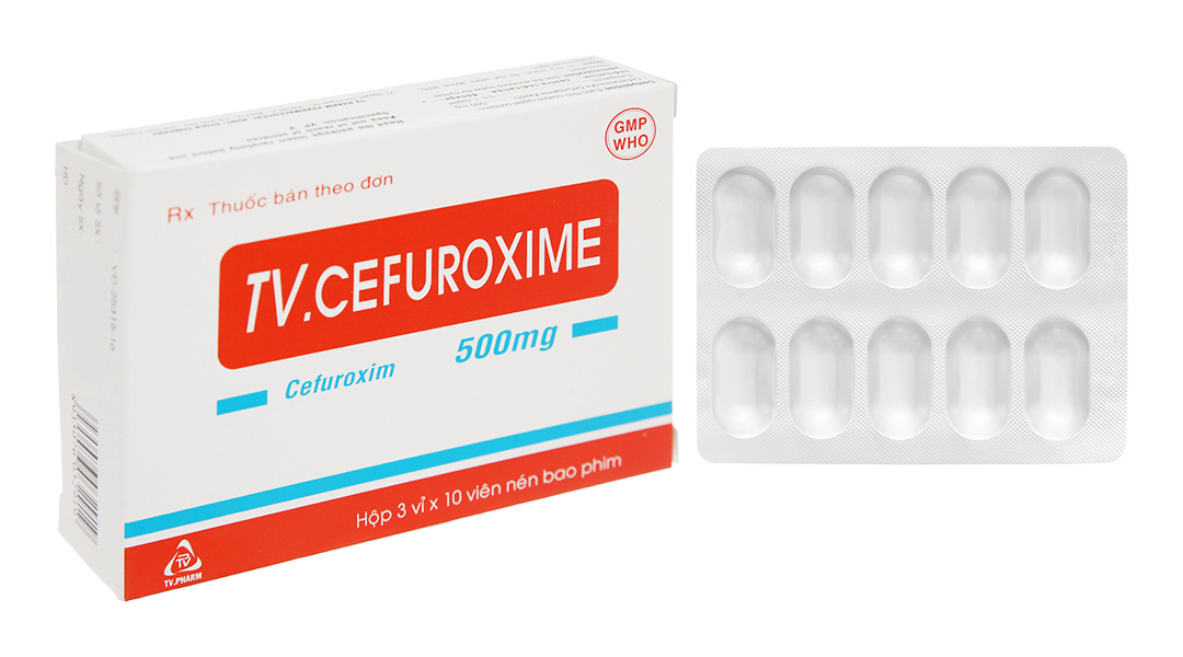 TV.Cefuroxime 250mg trị nhiễm khuẩn (2 vỉ x 10 viên)