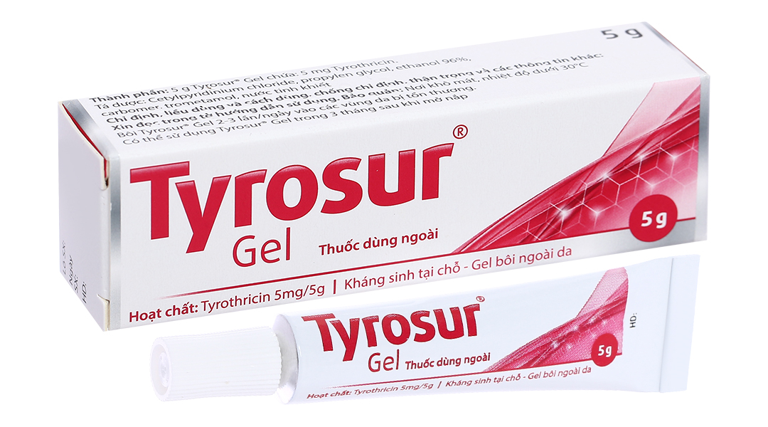 Gel bôi Tyrosur phòng và trị nhiễm khuẩn do bỏng tuýp 5g