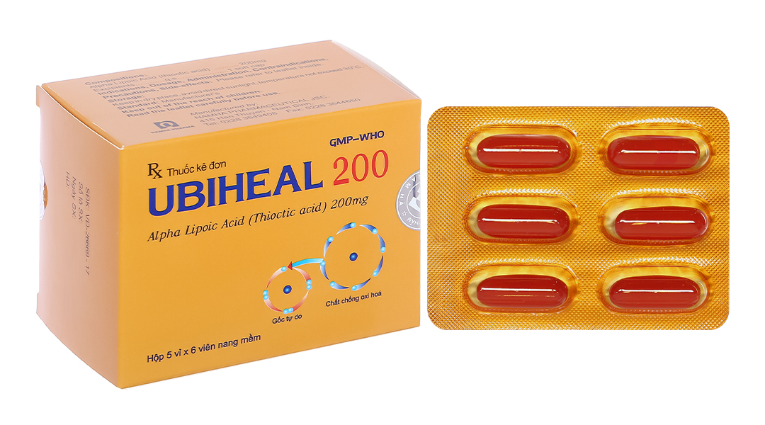 Ubiheal 200 trị đái tháo đường (5 vỉ x 6 viên)