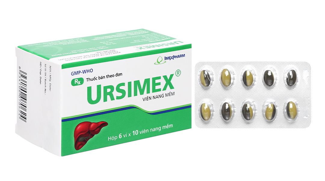 Ursimex hỗ trợ trị bệnh lý về gan mật (6 vỉ x 10 viên)