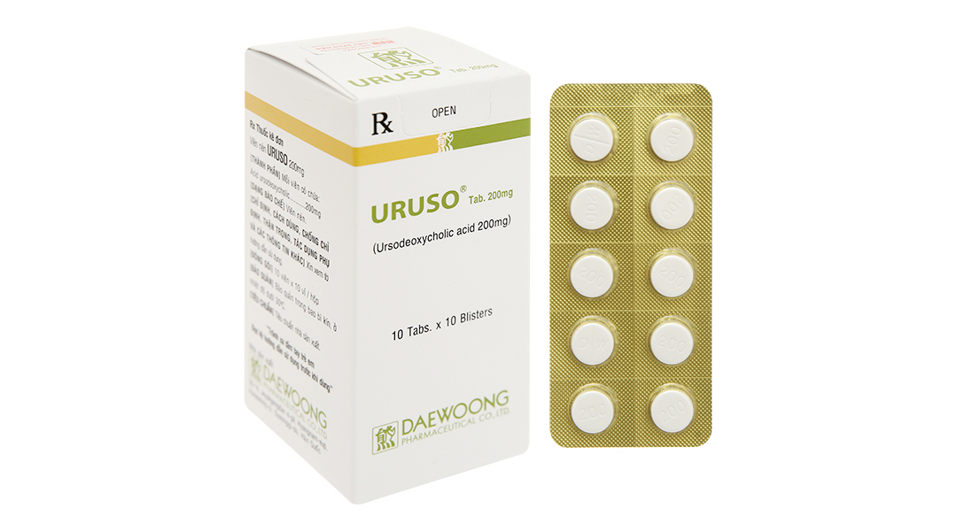 Uruso Tab 200mg hỗ trợ trị bệnh lý về gan mật (10 vỉ x 10 viên)