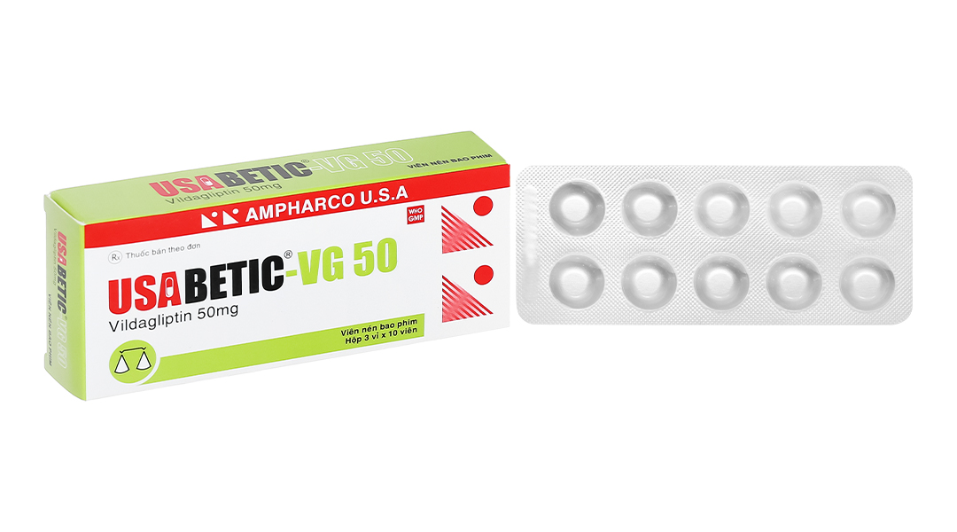 Usabetic-VG 50 trị đái tháo đường (3 vỉ x 10 viên)