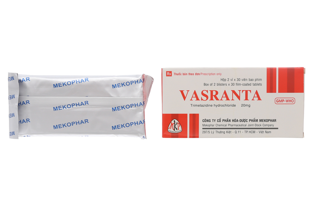 Vasranta 20mg trị đau thắt ngực (2 vỉ x 30 viên)