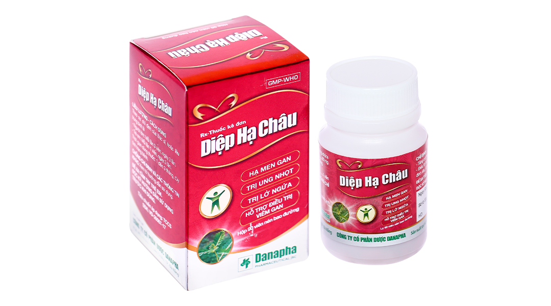 Diệp Hạ Châu Danapha 60mg hỗ trợ trị bệnh lý về gan lọ 90 viên