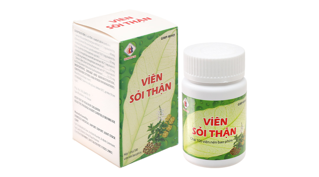 Viên Sỏi Thận trị sỏi thận, sỏi mật chai 100 viên