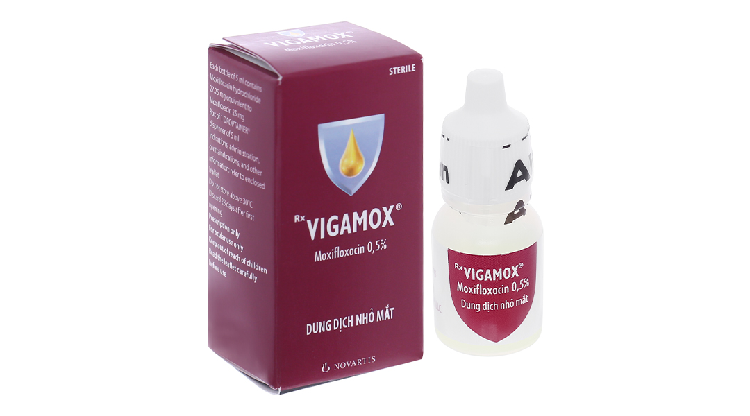 Dung dịch nhỏ mắt Vigamox 0.5% trị nhiễm khuẩn mắt lọ 5ml