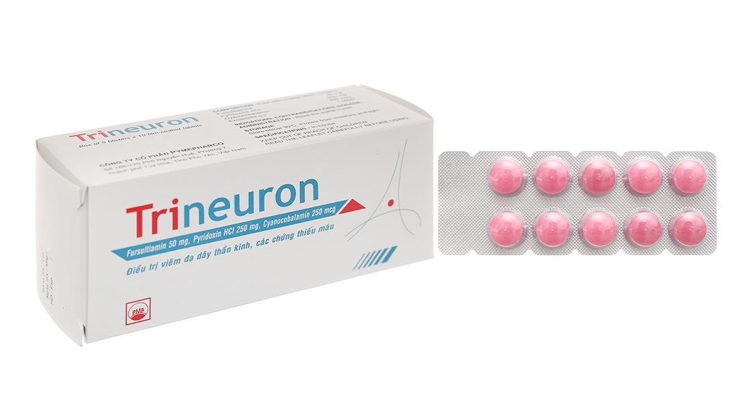 Trineuron bổ sung vitamin nhóm B (5 vỉ x 10 viên)