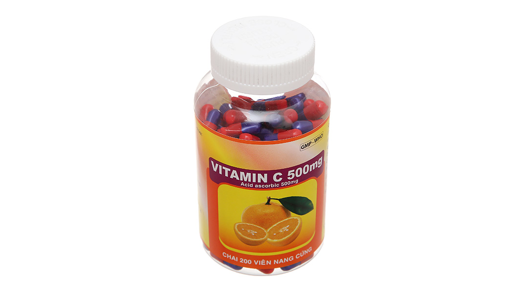 Vitamin C Enlie 500mg trị thiếu vitamin C chai 200 viên