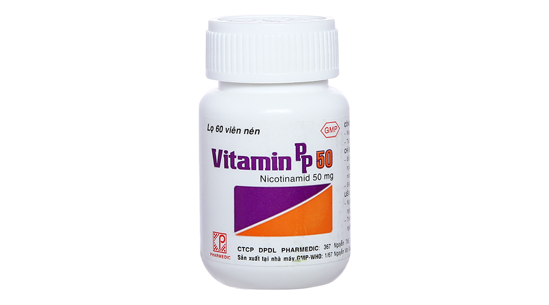 Vitamin PP 50 Pharmedic trị thiếu nicotinamide