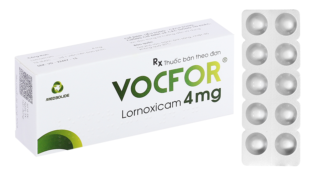 Vocfor 4mg giảm đau, kháng viêm xương khớp (3 vỉ x 10 viên)