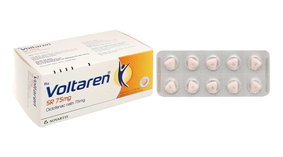 Voltaren SR 75mg giảm đau, kháng viêm xương khớp (10 vỉ x 10 viên)