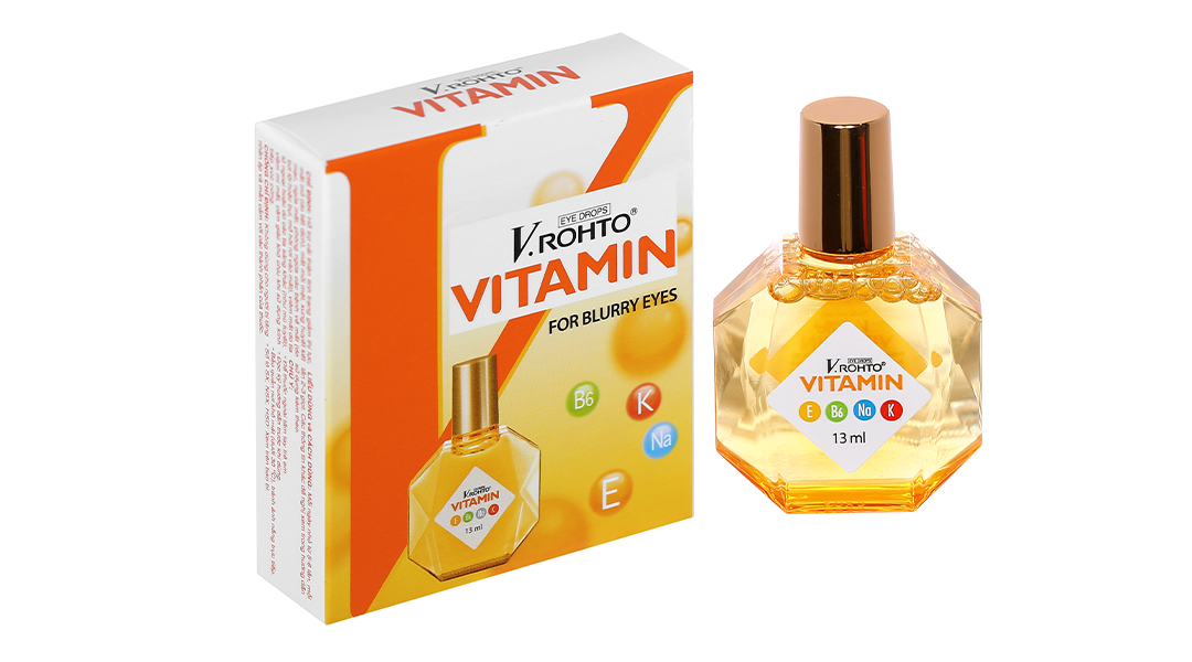 Dung dịch nhỏ mắt V.Rohto Vitamin cải thiện tình trạng giảm thị lực lọ 13ml