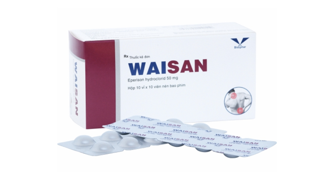 Waisan 50mg giãn cơ, trị co cứng cơ (10 vỉ x 10 viên)