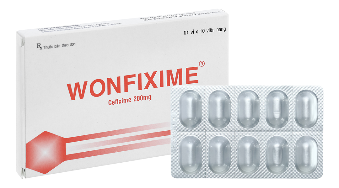 Wonfixime 200mg trị nhiễm khuẩn (1 vỉ x 10 viên)