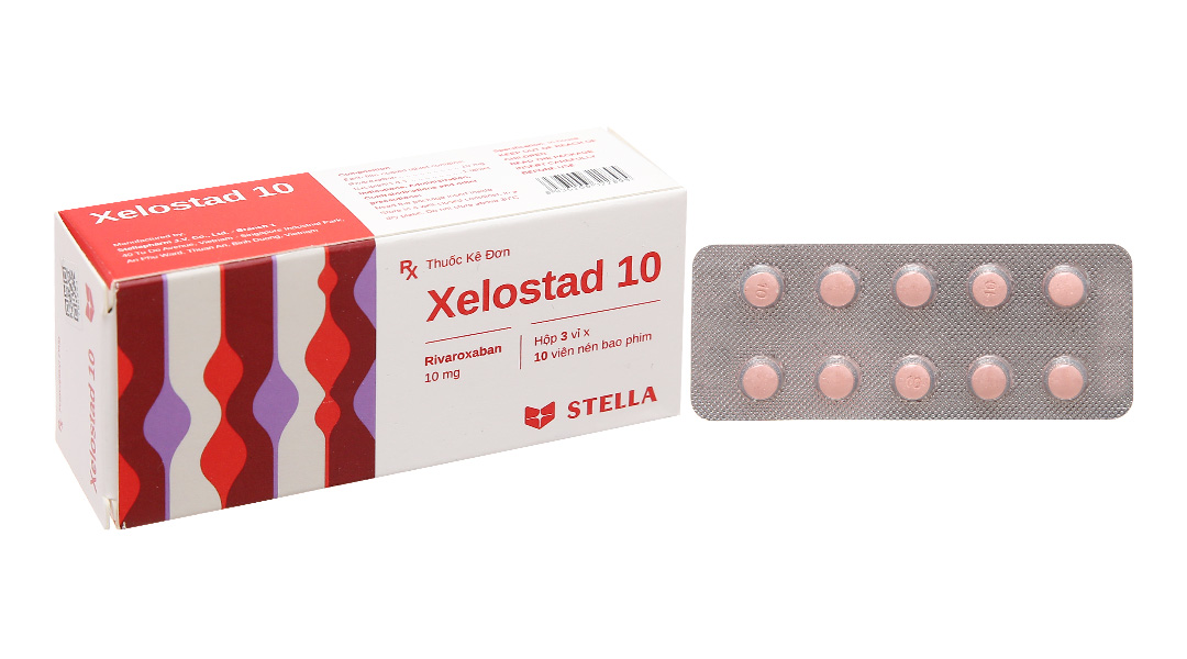 Xelostad 10 phòng và trị huyết khối (3 vỉ x 10 viên)