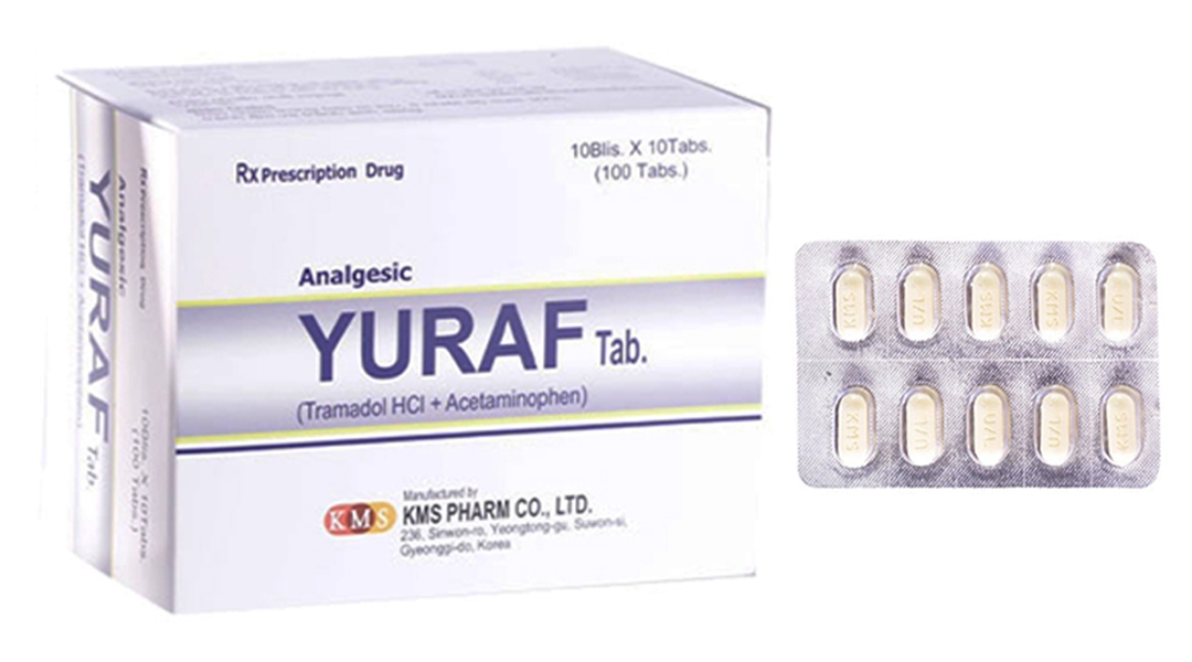 Yuraf Tab trị các cơn đau trung bình đến nặng (10 vỉ x 10 viên)