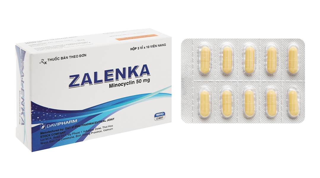 Zalenka 50mg trị nhiễm khuẩn (3 vỉ x 10 viên)