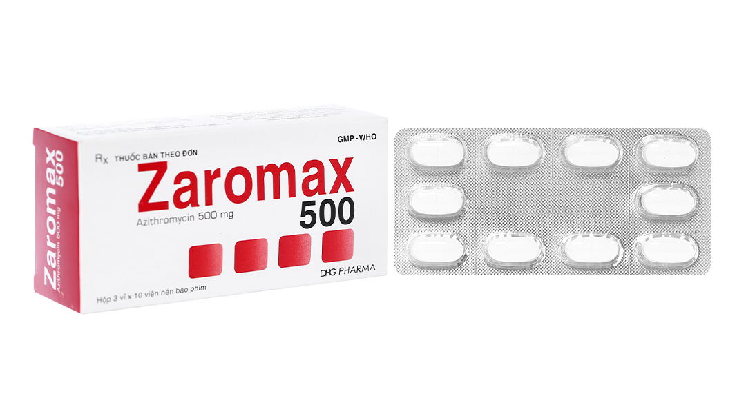 Zaromax 500 trị nhiễm khuẩn (3 vỉ x 10 viên)