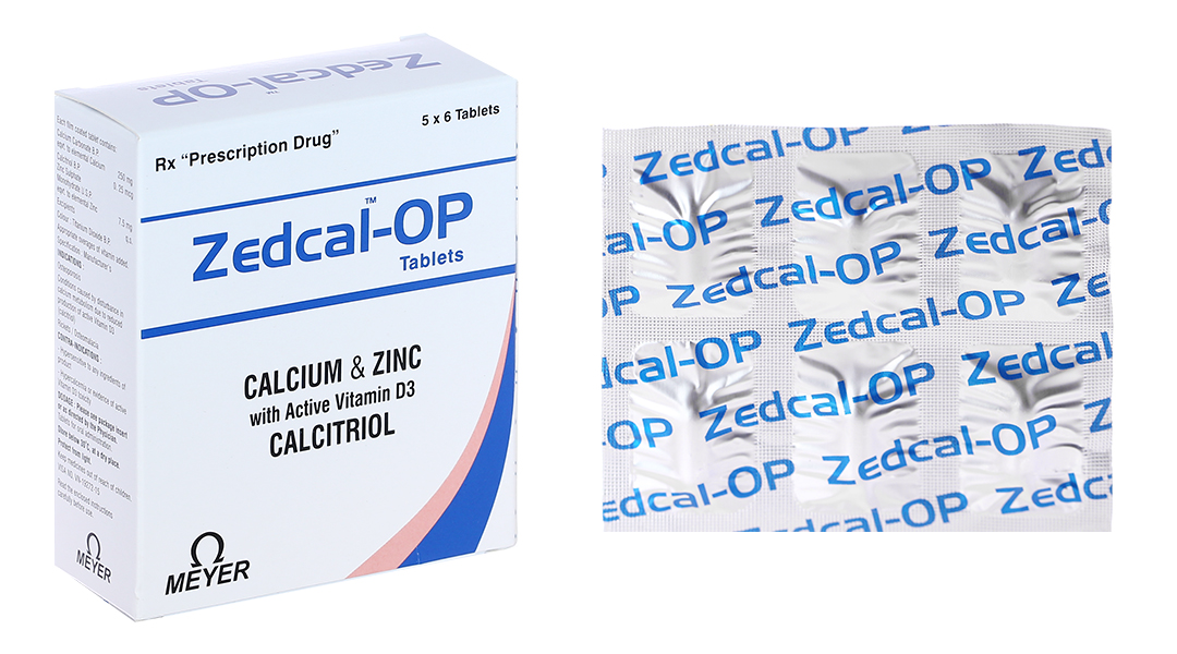 Zedcal-OP Tablets trị loãng xương, nhuyễn xương (5 vỉ x 6 viên)