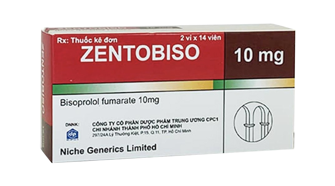 Zentobiso 10mg trị suy tim (2 vỉ x 14 viên)