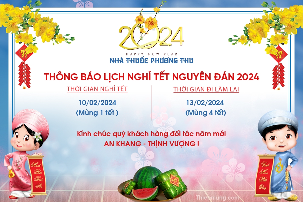 Lịch nghỉ tết 2024